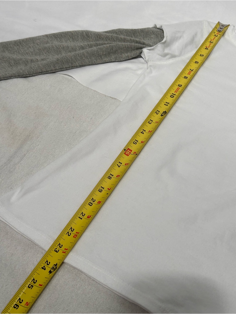 NWT Urban Outfitters White Tee with Gray Attached Long Sleeves 90s Grunge Y2K - Picture 8 of 8